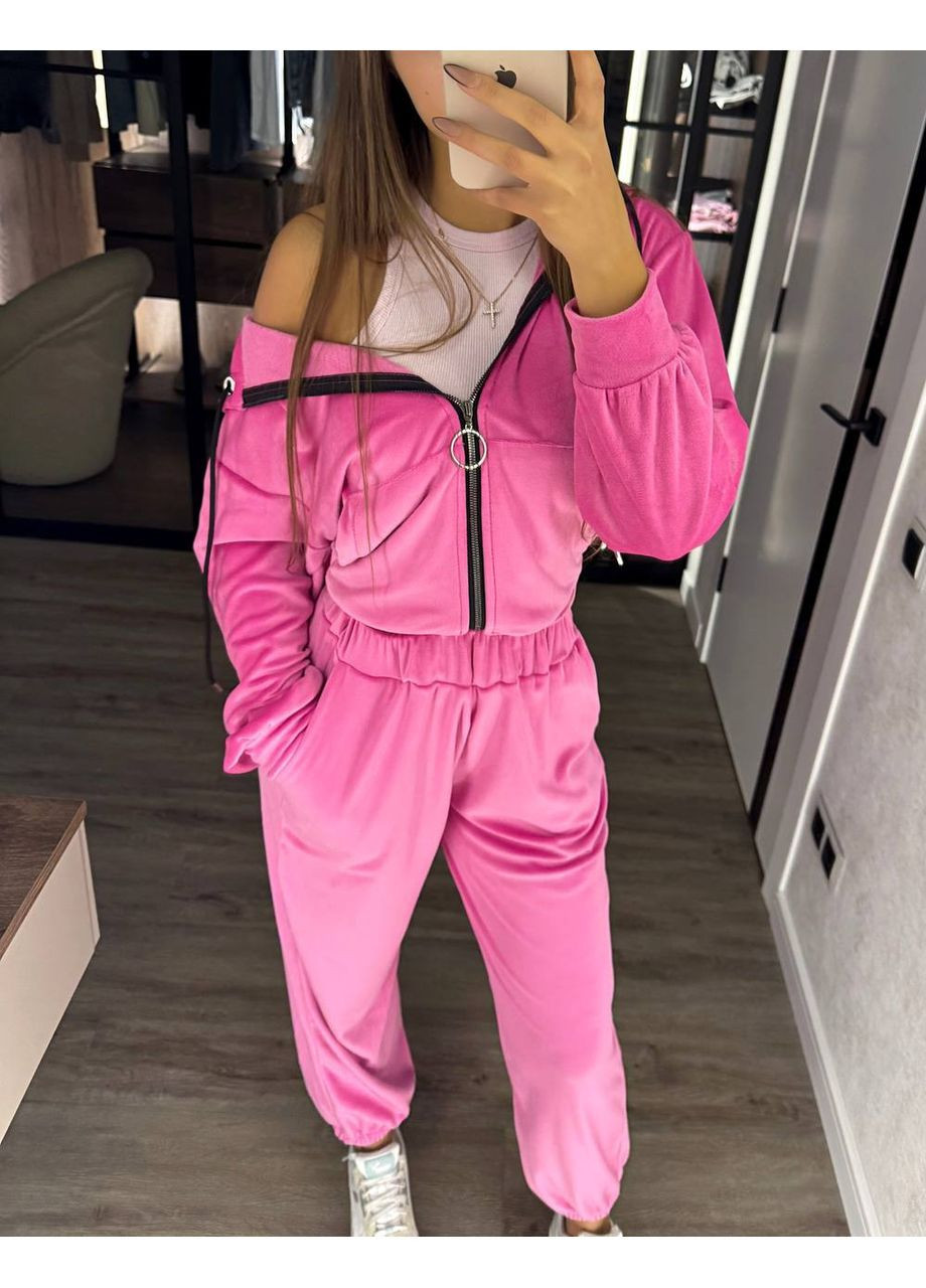 Женский спортивный костюм с велюром на флисе MonCher (363020935)