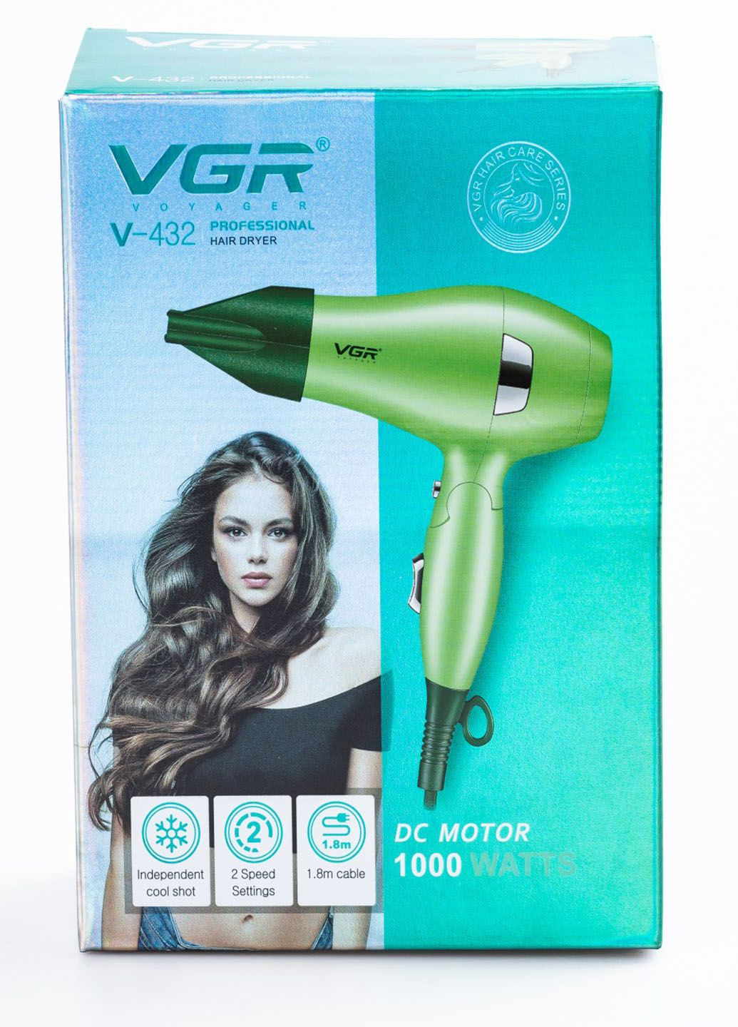 Фен для волосся дорожній з насадкою концентратор 1000 Вт VGR v-432 (284419372)