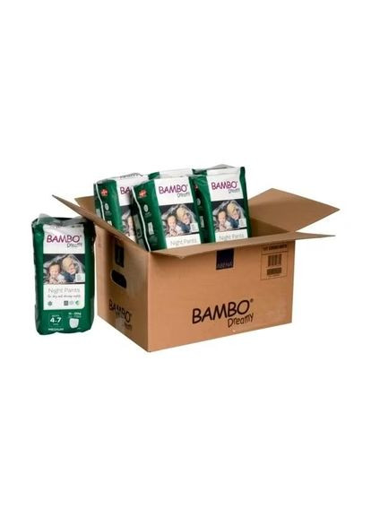 Ночные ЭКО подгузники-трусики для мальчиков Bambo Dreamy Night Pants (15-35 кг) 4-7 лет. Bambo Nature (285714951)