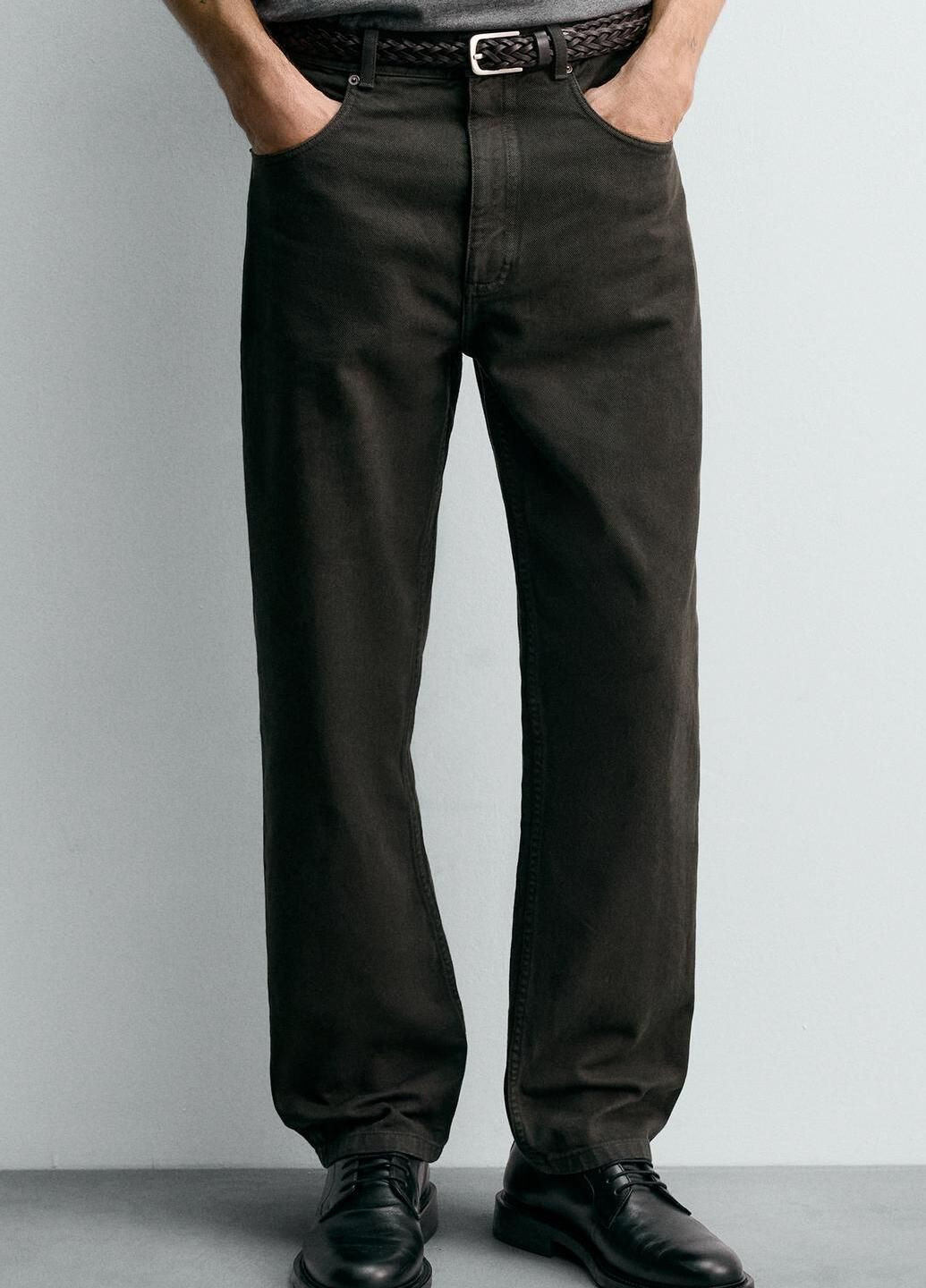 Черные повседневный демисезонные брюки Zara