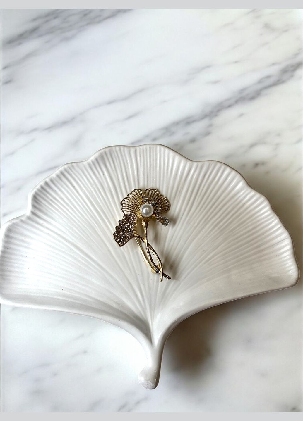 Брошь Ginkgo Pearl/Gold Mirshine (346446682)