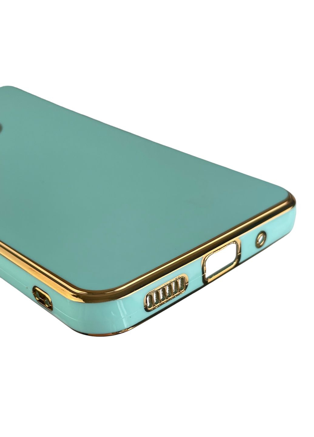 Чохол для Redmi 12C глянсовий із золотою окантовкою із захистом камери на сяомі редмі 12с бірюзовий Xiaomi (366019528)