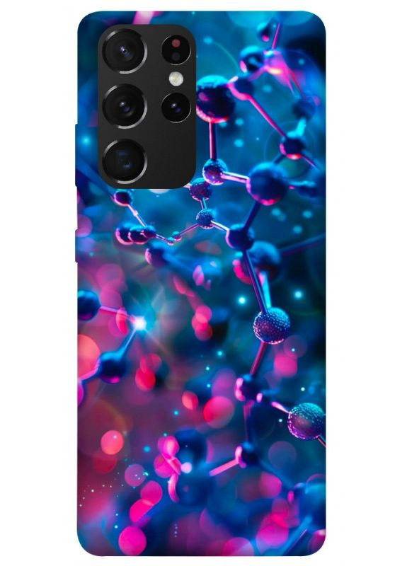 Чохол з принтом для Samsung Galaxy S21 Ultra / для самсунг галаксі С21 ультра Neon molucula No Brand (338607165)