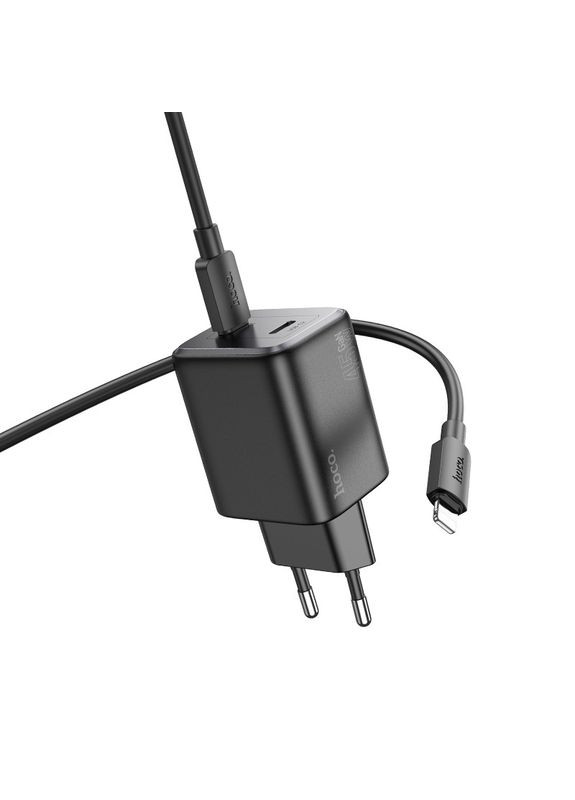 Зарядное устройство с быстрой зарядкой PD45W и кабелем Type-C to Lightning N42 |2Type-C| Hoco (337350604)