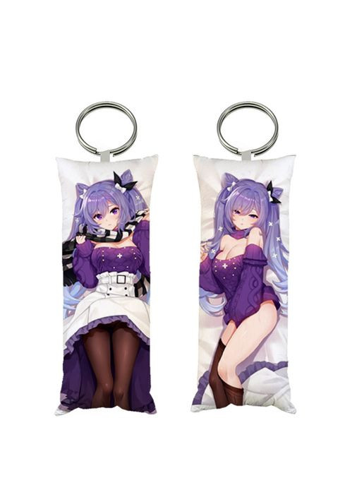 Брелок міні-дакімакура Ке Цин Геншин імпакт Genshin Impact 4х10 см двосторонній (br0310) No Brand (327006031)