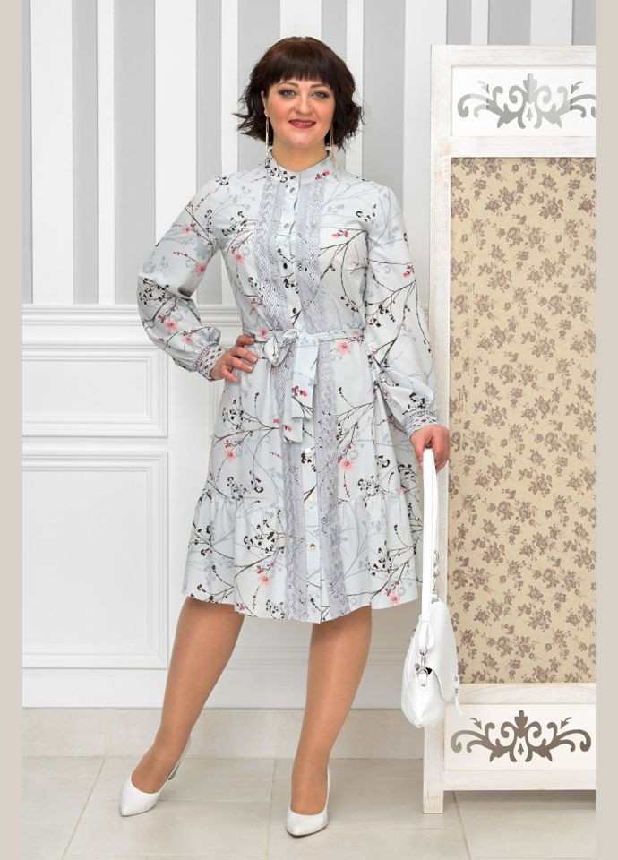 Сіра плаття 14372 Alenka Plus