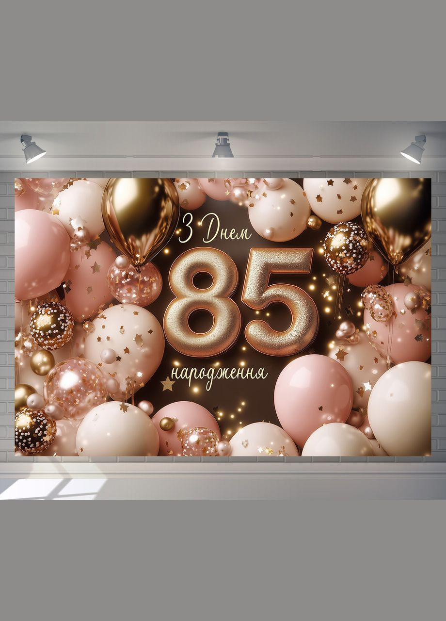 Баннер для фотозоны "С Днем рождения" | 3.0×2.0 м | Праздничный фон №42500 Vinylpex (360982103)