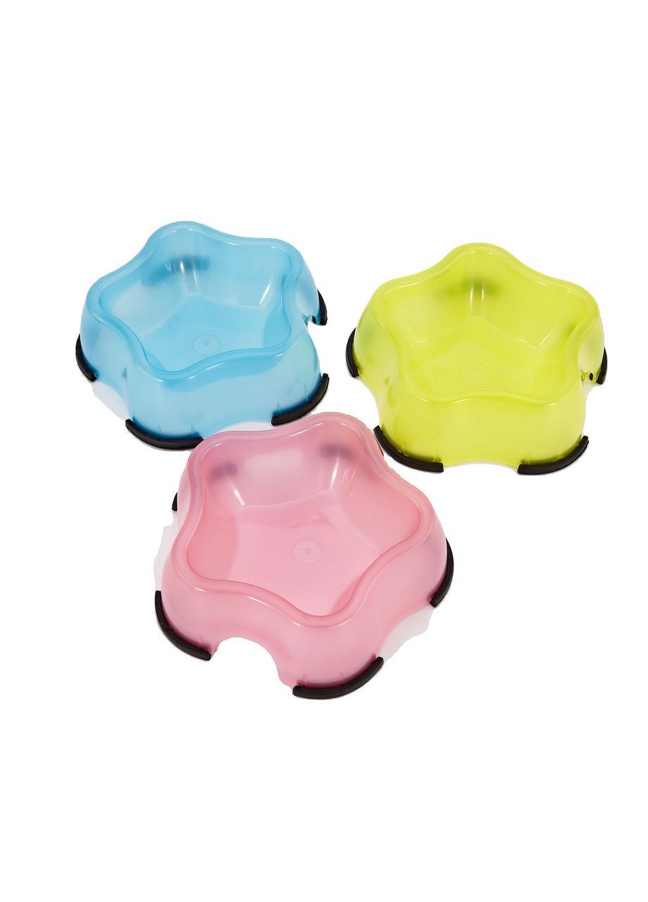 Миска пластикова для тварин Зірка кольорова (велика) 19*6,5см No Brand (368709989)