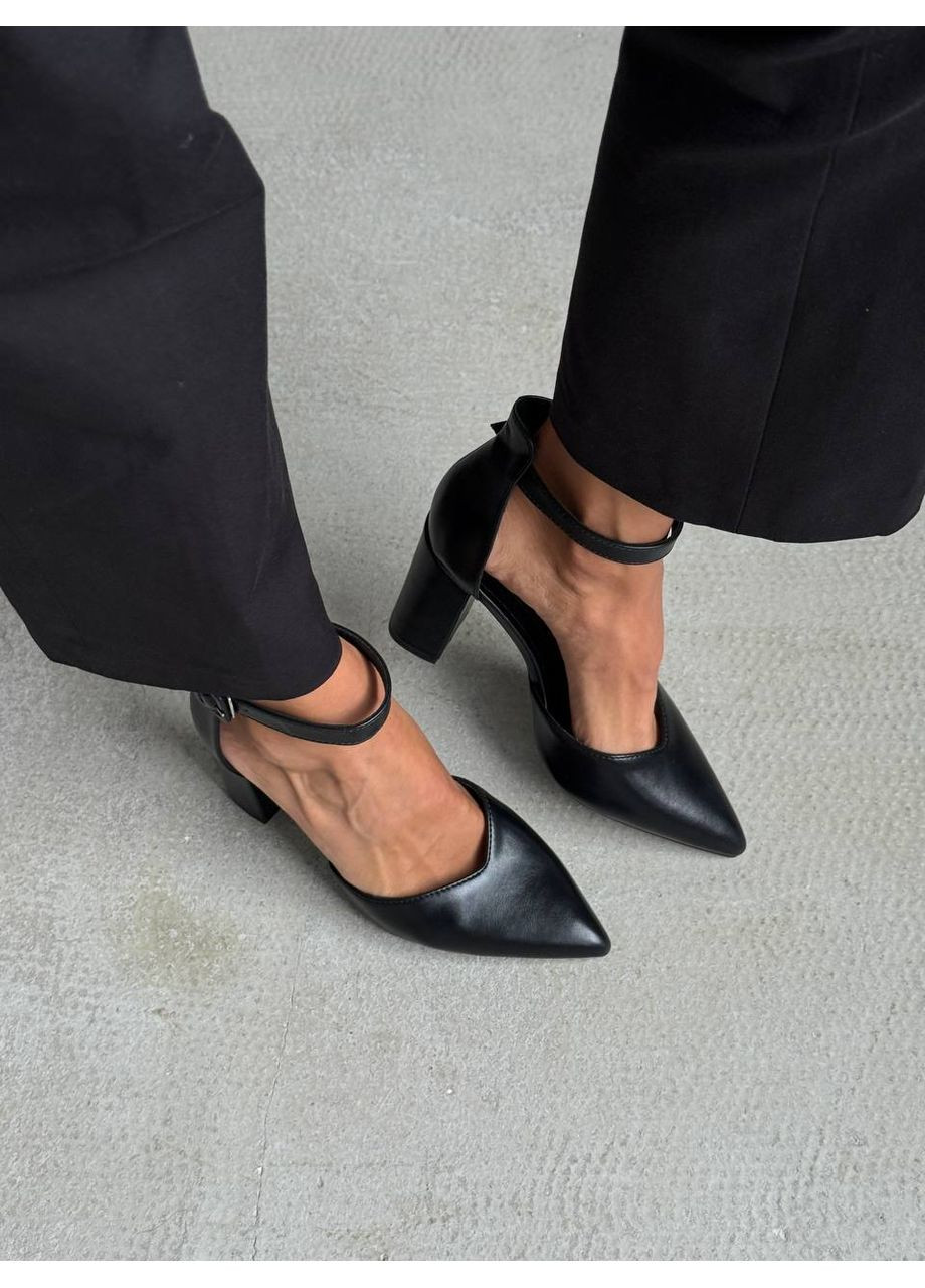 No Brand Елегантні жіночі туфлі чорний з штучна шкіра, — демісезон (361255181)