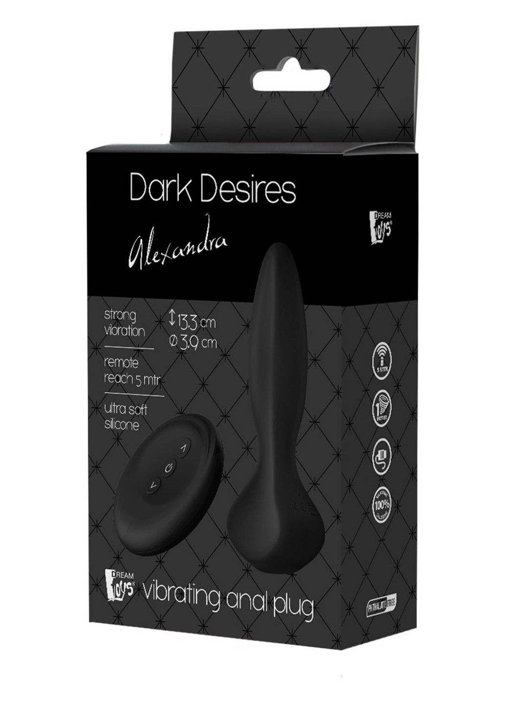 Анальна пробка з пультом керування DARK DESIRES ALEXANDRA Dream Toys (315497628)