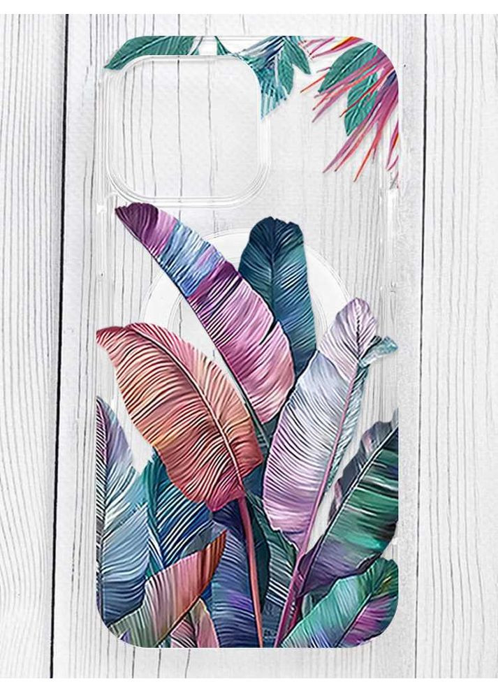 Магнитный чехол на iPhone 16 Pro Max с поддержкой MagSafe Тропики (принт 372) Silicone Case (356125519)