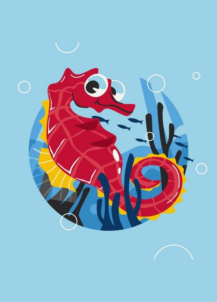 Картина по номерам "Морской конек" 15037-AC 30х30 см Art Craft (302367314)