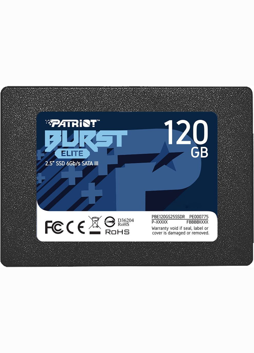 Накопитель SSD 120GB Burst Elite 2.5" SATAIII TLC (PBE120GS25SSDR) Patriot (332970447)