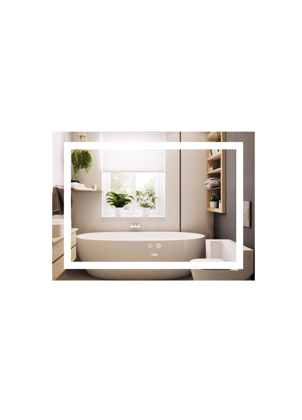 Зеркало Kubis () 700х500 с LED-подсветкой Touch, с антизапотеванием, с димером, рег. яркости LD78LF90448485 LIDZ KU1 (369798980)