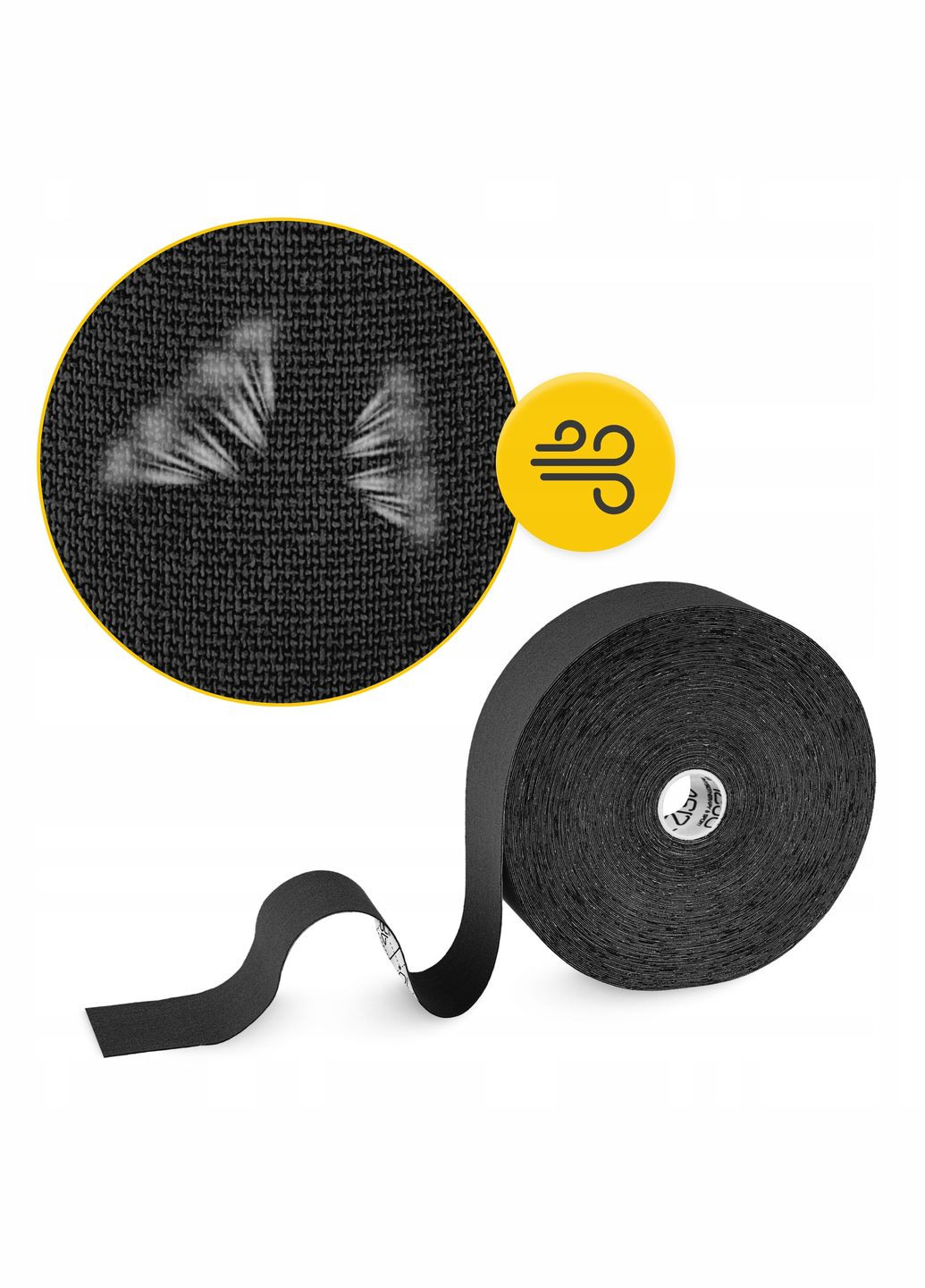 Лента кинезиологическая (кинезио тейп) 5 см x 31 м Black (P-5905973405522) 4FIZJO (345707423)