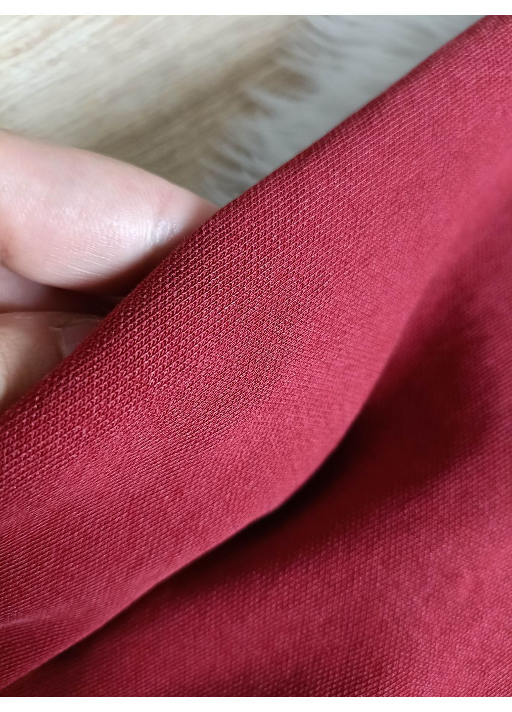 Бордовое вареное интерлочное платье с пояском Zara