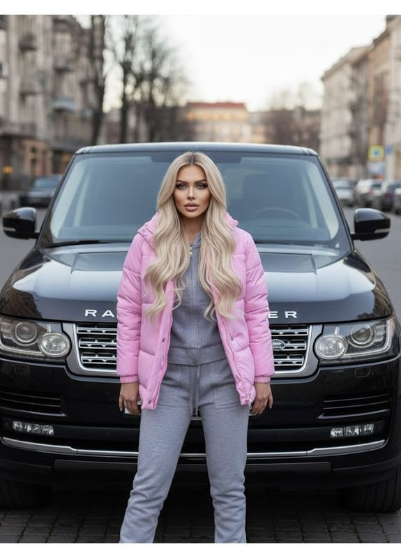 Рожева зимня куртка зимова зі знімним капюшоном Nositi 4086-15Onesize