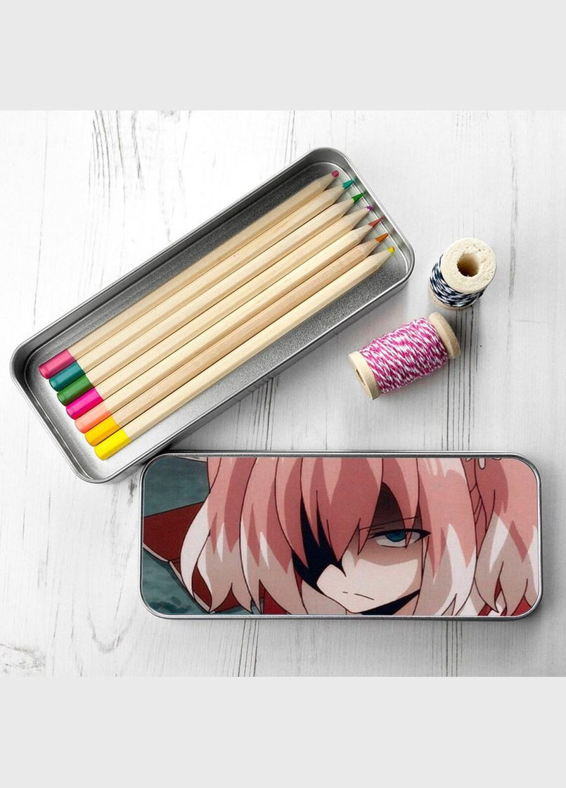 Пенал школьный для мальчика и девочки металлический Аниме Бездарная Нана #003 7*18 см Silver No Brand (309152160)