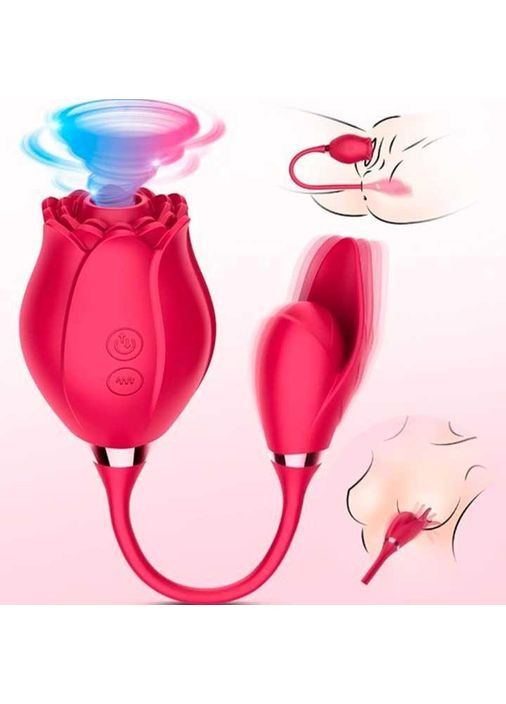 Вакуумний вібратор "Троянда" Valery подвійна стимуляція USB K0499-1 No Brand (366665587)