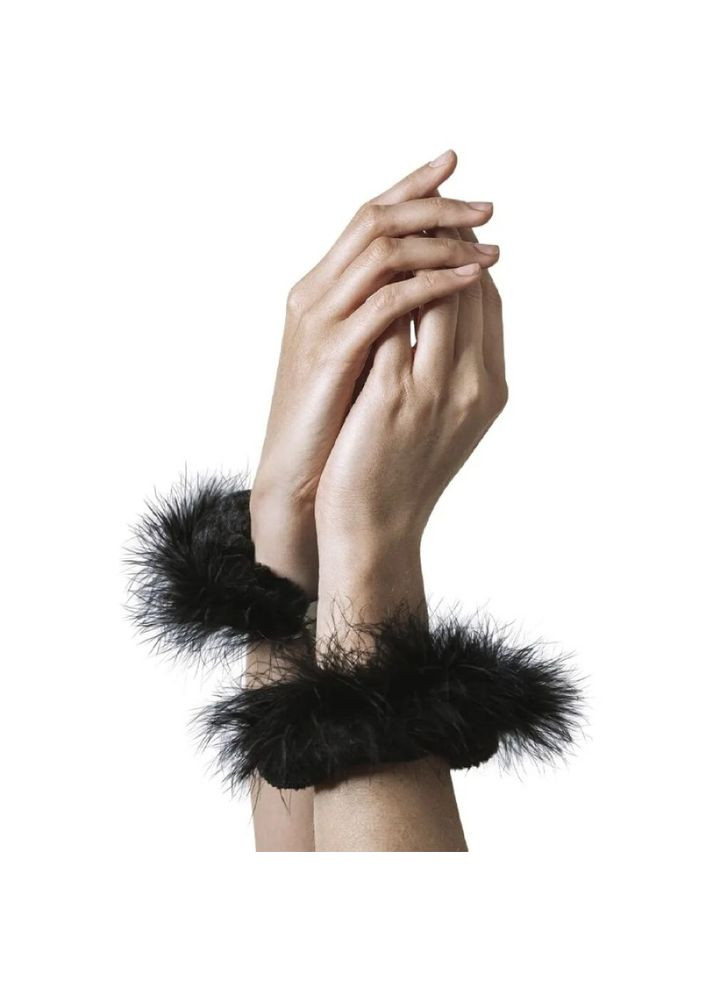 Наручники металеві з чорним пір'ям Adrien Lastic (297133767)