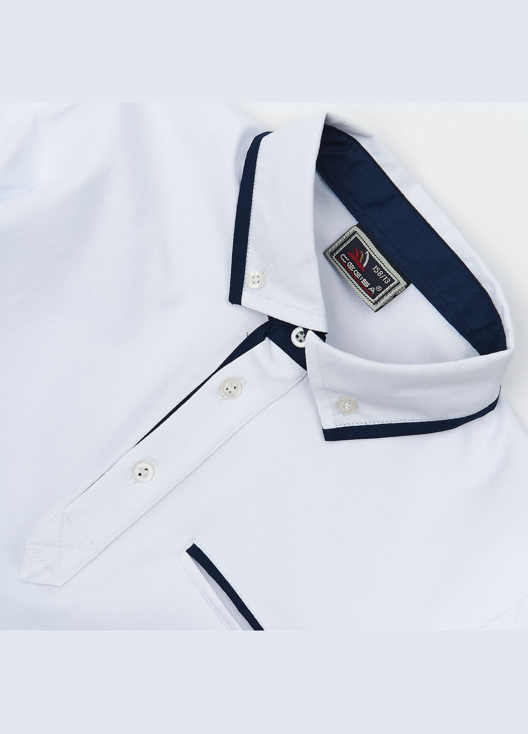 Белая детская футболка-поло для мальчика Cegisa