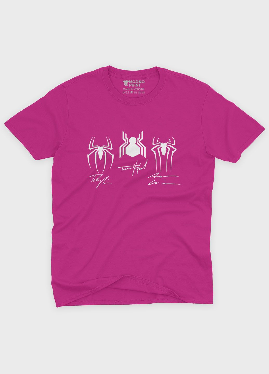 Рожева демісезонна футболка для дівчинки з принтом супергероя - людина-павук (ts001-1-fuxj-006-014-098-g) Modno