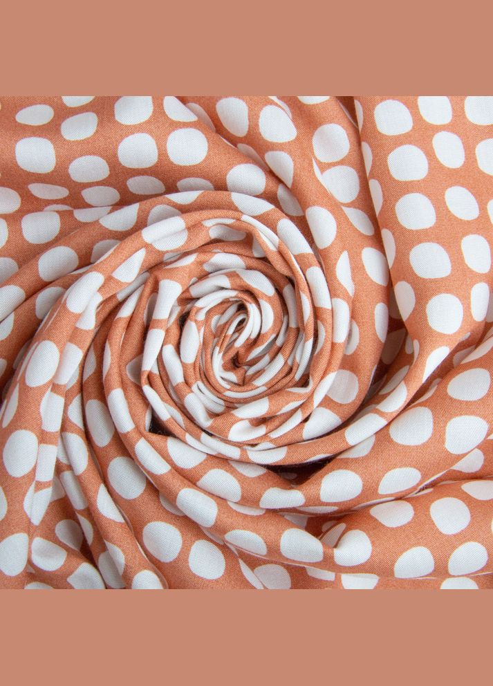 Тканина плательна штапель віскоза 145 см 90 г/м2 для суконь, спідниць, штанів, комбінезонів, дитячого одягу горохи IDEIA (342398893)