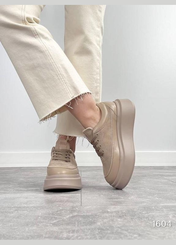 Бежеві шкіряні кросівки, шкіряні жіночі кросівки Jessica Hupe бежеві демісезони (316278581)