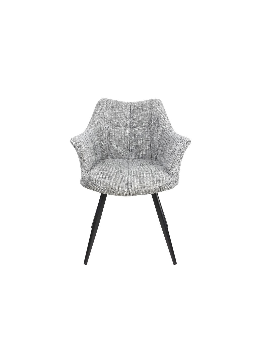 Cтілець STEFAN Чорний каркас / Світло-сіра тканина Intarsio (372178450)