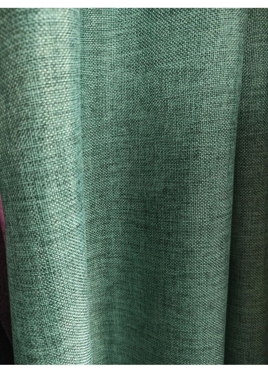 Комплект Штор Лен Полегшений бірюза 100х250 No Brand (353833602)