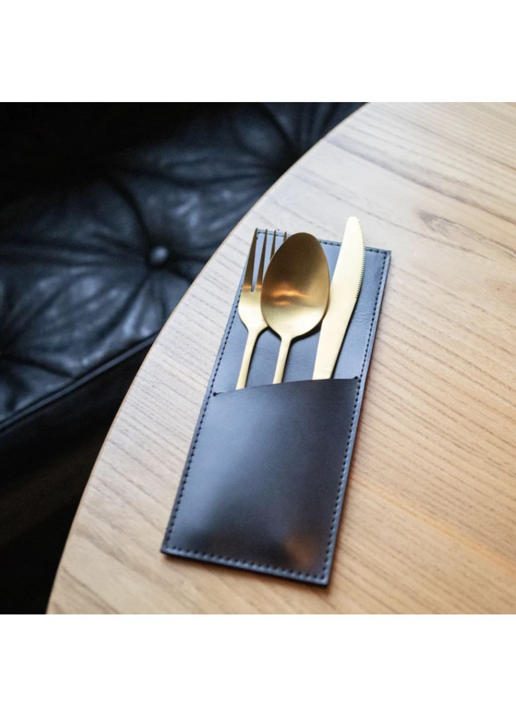 Чехол для столовых приборов, кожаный куверт-конверт для подачи приборов ( ) China (366874569)
