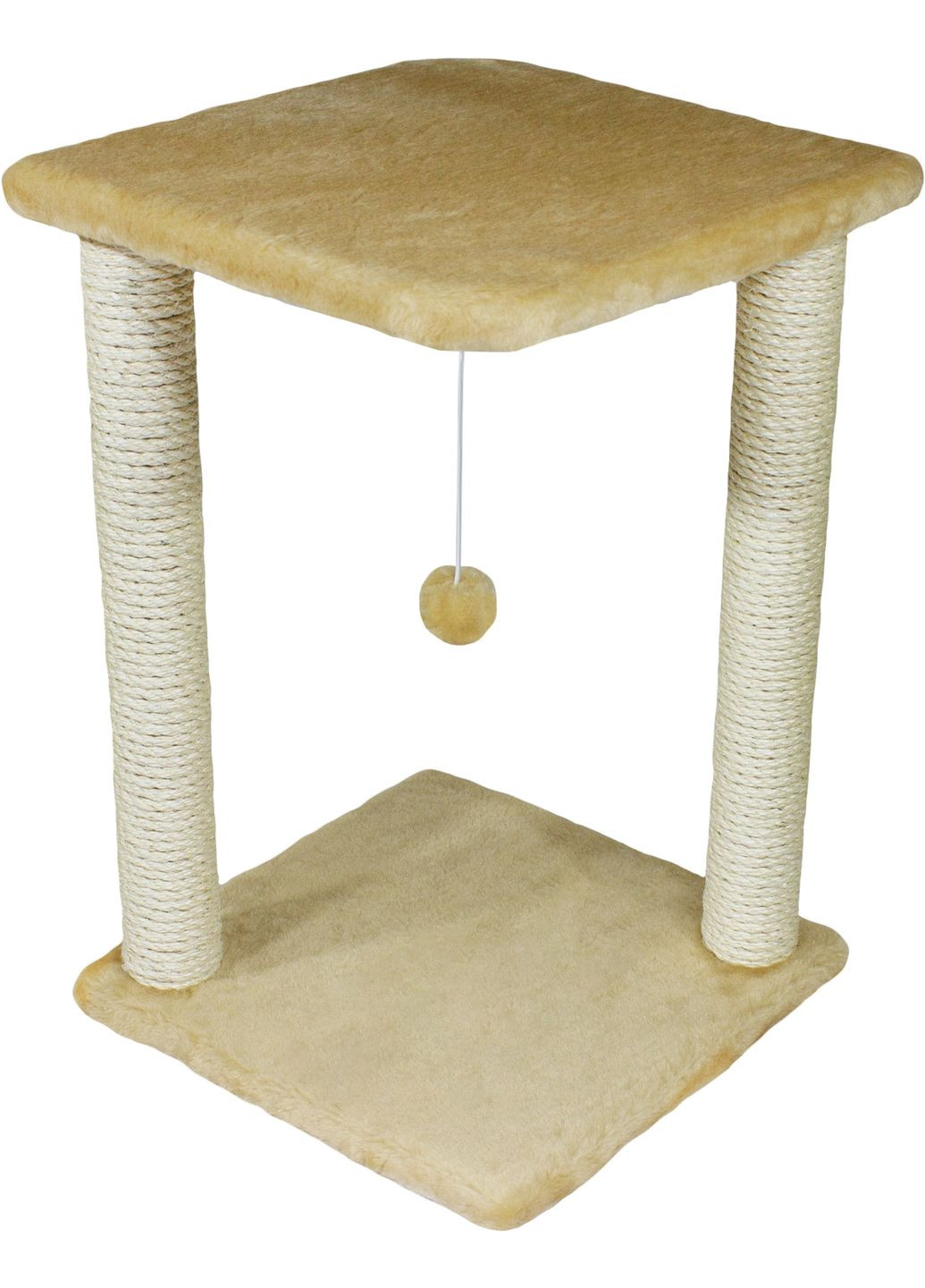 Кігтеточка будиночок сизалевий "Сімба 2" Бежева 33х33х52 см (4820224216171) Lucky Pet (315492658)