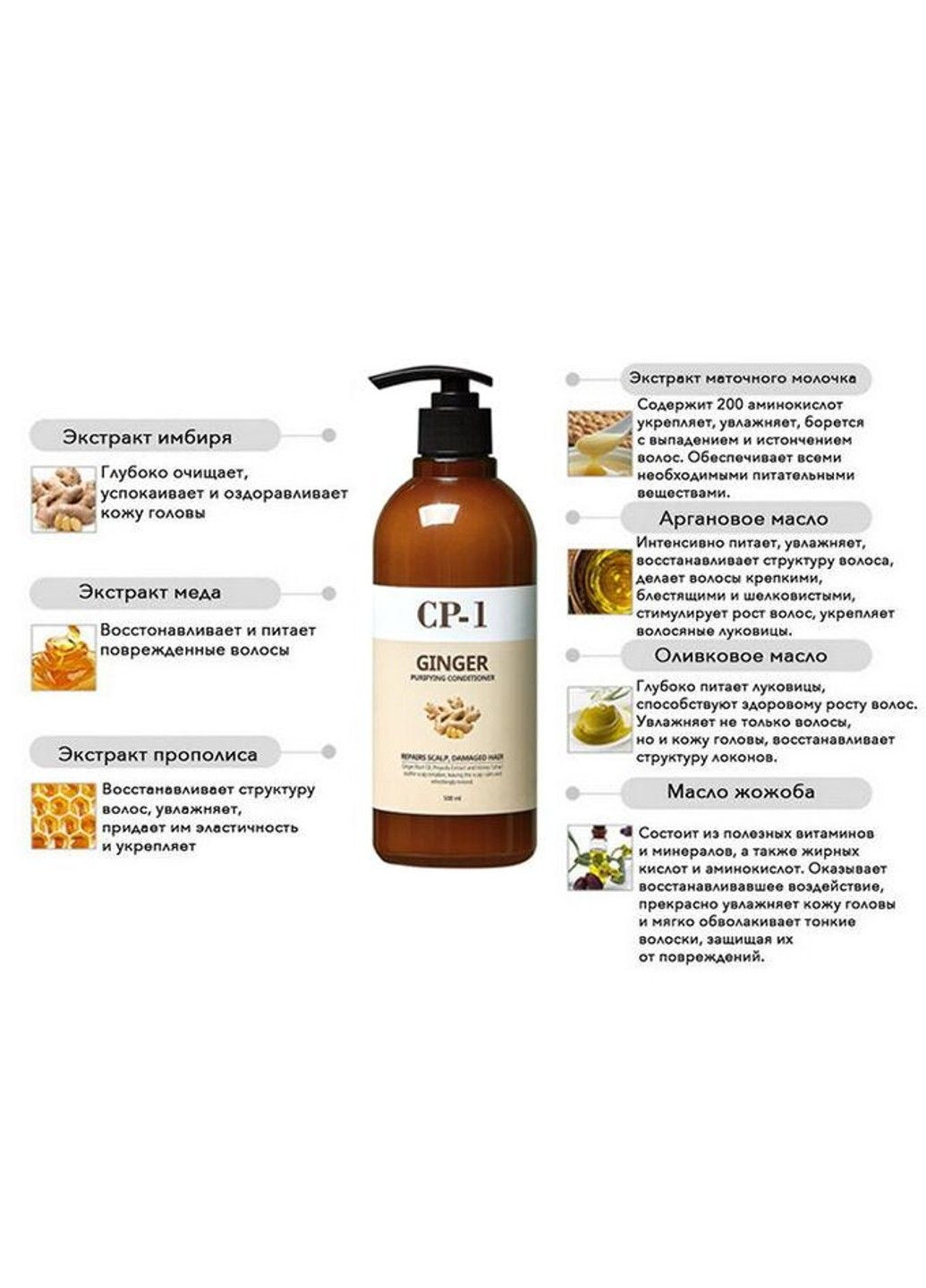 Кондиціонер для волосся з екстрактом імбиру Esthetic House Ginger Purifying Conditioner - 500 мл CP-1 (297243943)