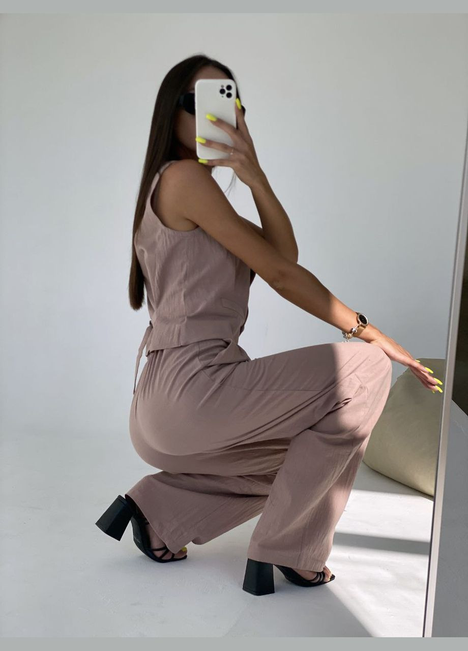 Женский бежевый костюм No Brand (336544628)