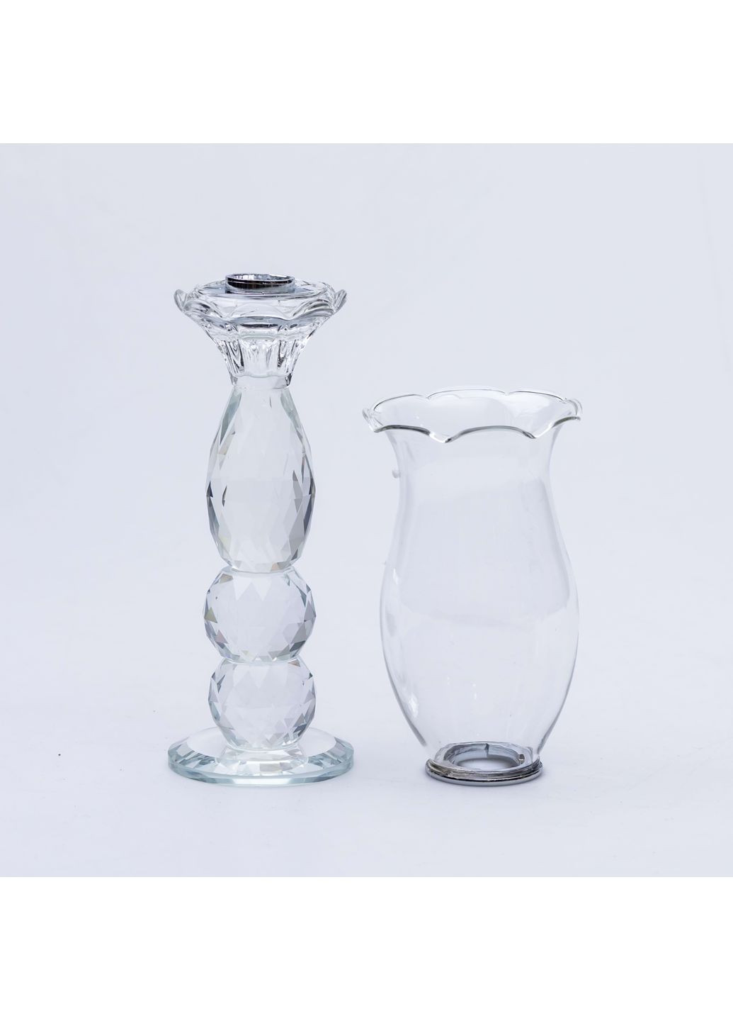 Подсвечник декоративный Yiwu Fantasy стеклянный 31.5 см HP-4-5M No Brand (352527721)