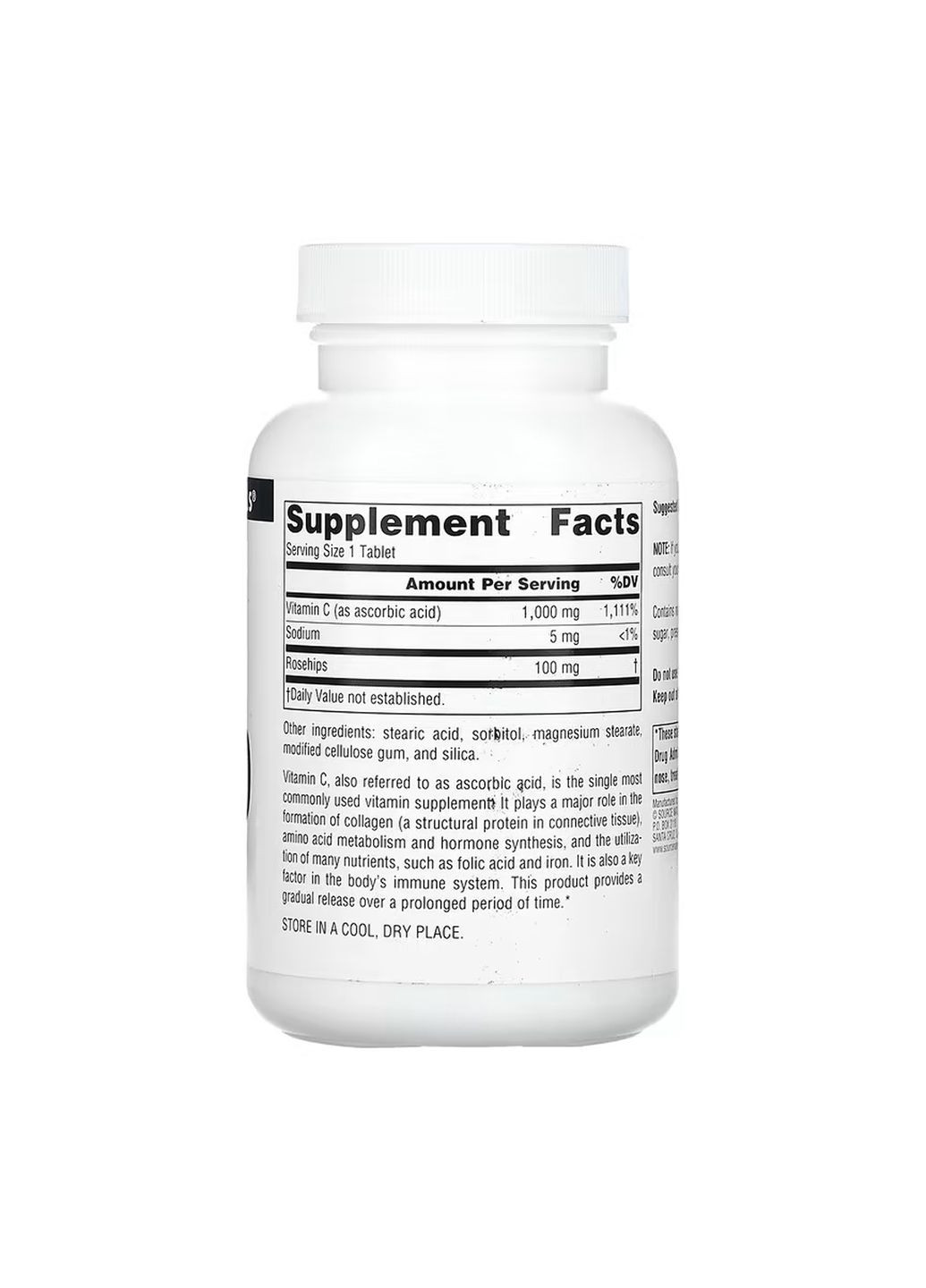 Вітамін C для імунітету з шипшини C-1000 1000 мг 100 табл Source Naturals (367957395)