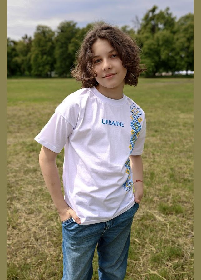 Блакитна літня футболка дитяча hc (h001-6414-2) Be in fashion