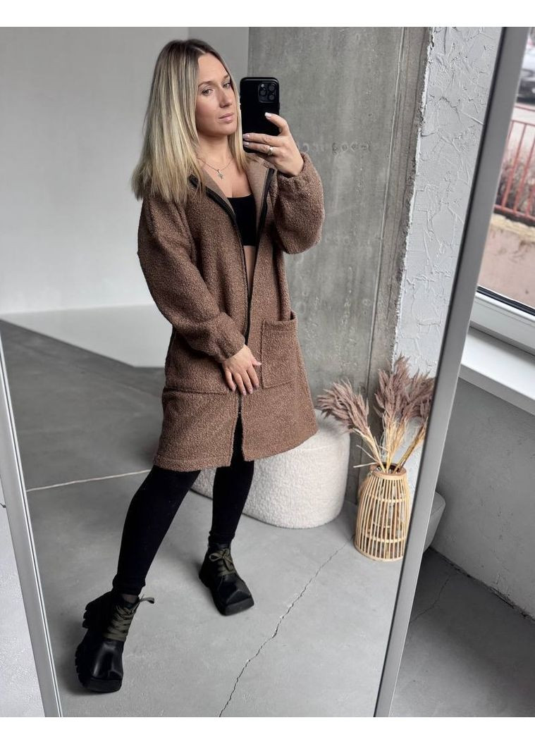 Бежевый демисезонный кардиган No Brand