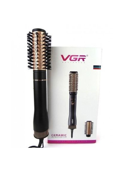 Фен расческа V-559 для завивки и сушки волос керамическое покрытие 2 скорости 2 насадки VGR (364666087)