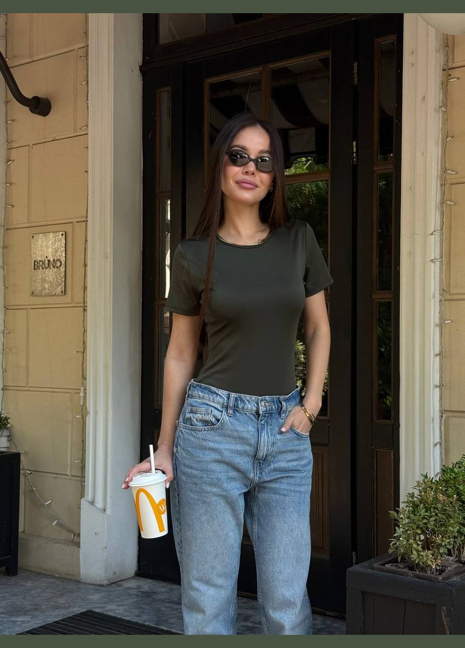 Женский хаки боди No Brand (339507894)