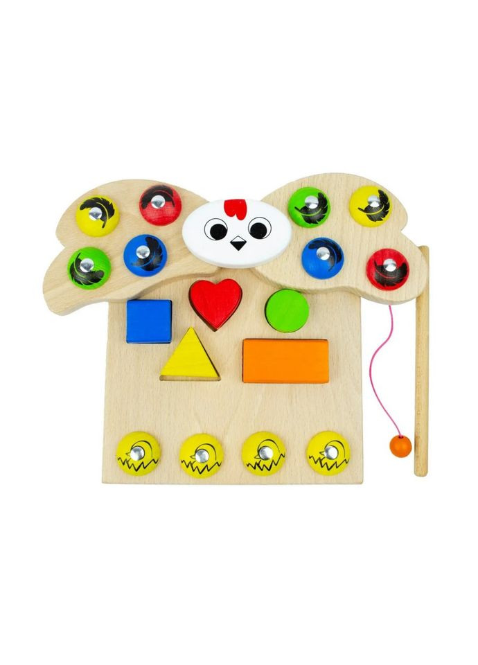 Деревянная развивающая игра "Магнитный сортер Квочка" 900637 Igroteco (362064252)