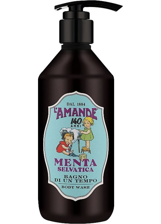 Гель для душу та ванни "Дика м'ята", тонізуючий Wild Mint Body Wash 470ml (1406862-31158832) L'Amande (368867135)