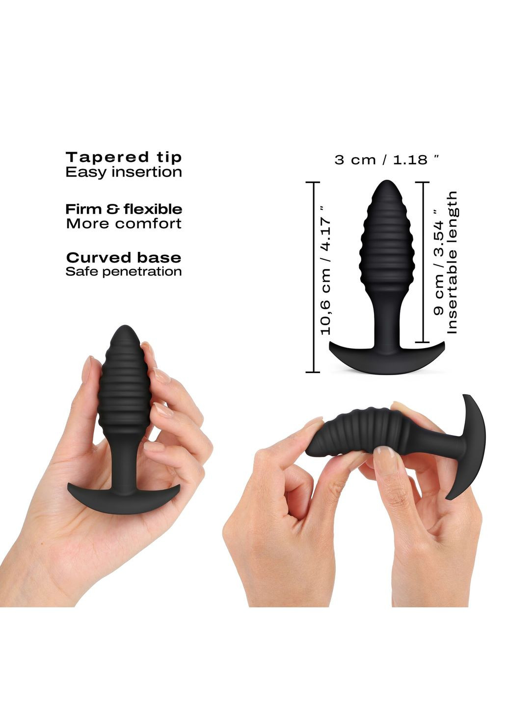 Анальна пробка SPIRAL PLUG, діаметр 3 см, силікон - CherryLove Dorcel (339867156)