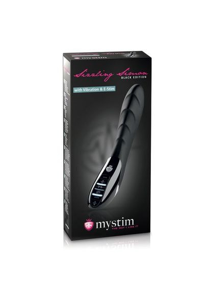 Вібратор з електростимуляцією Sizzling Simon eStim Black, міостімулятор Mystim (297586794)