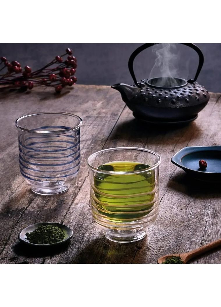 Склянка низька з подвійним дном Thermic Glass A-12810-G-4102-AA-01 235 мл синій Luigi Bormioli (350918918)