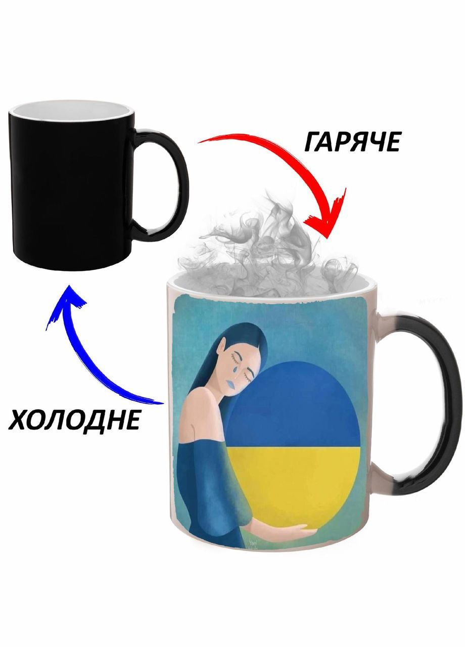 Чашка хамелон (кружка, чашка) Патриотическая #022 Черная 330 мл No Brand (323471374)