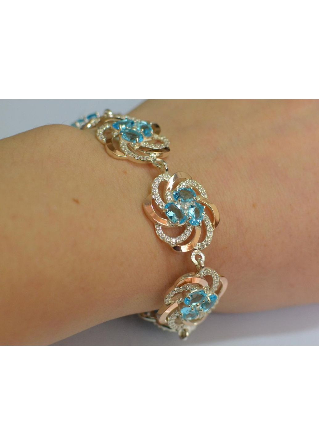 Срібний набір з золотими пластинами Silver Style (367112066)