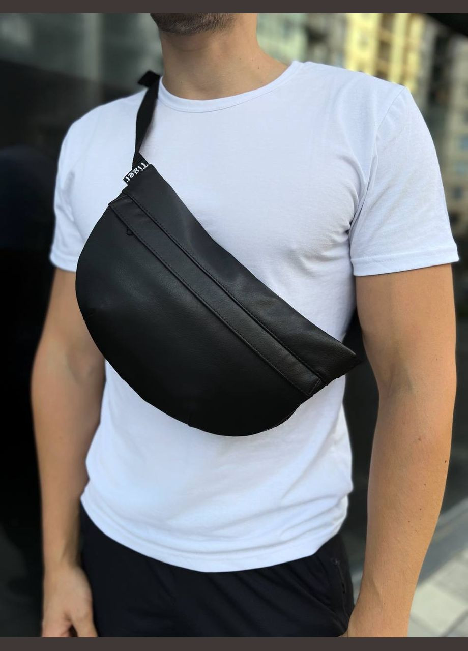 Преміальна бананка з еко шкіри чорна No Brand Бананка (340459533)