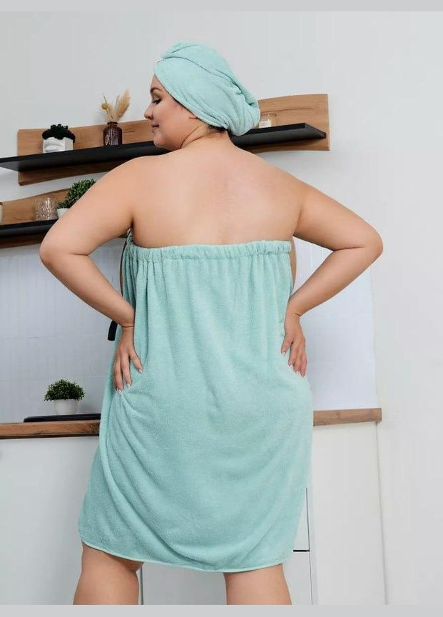 Набор женский для бани 80х140 Голубой (П4К-novo-f-sauna-009) No Brand (323160924)