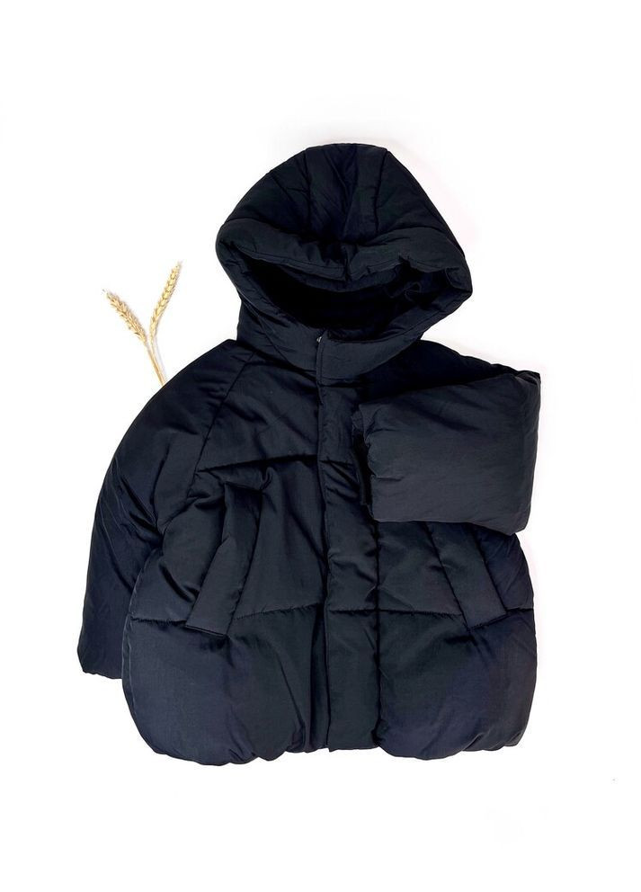 Черная демисезонная/еврозимая куртка 104 см черный артикул л1168 Zara